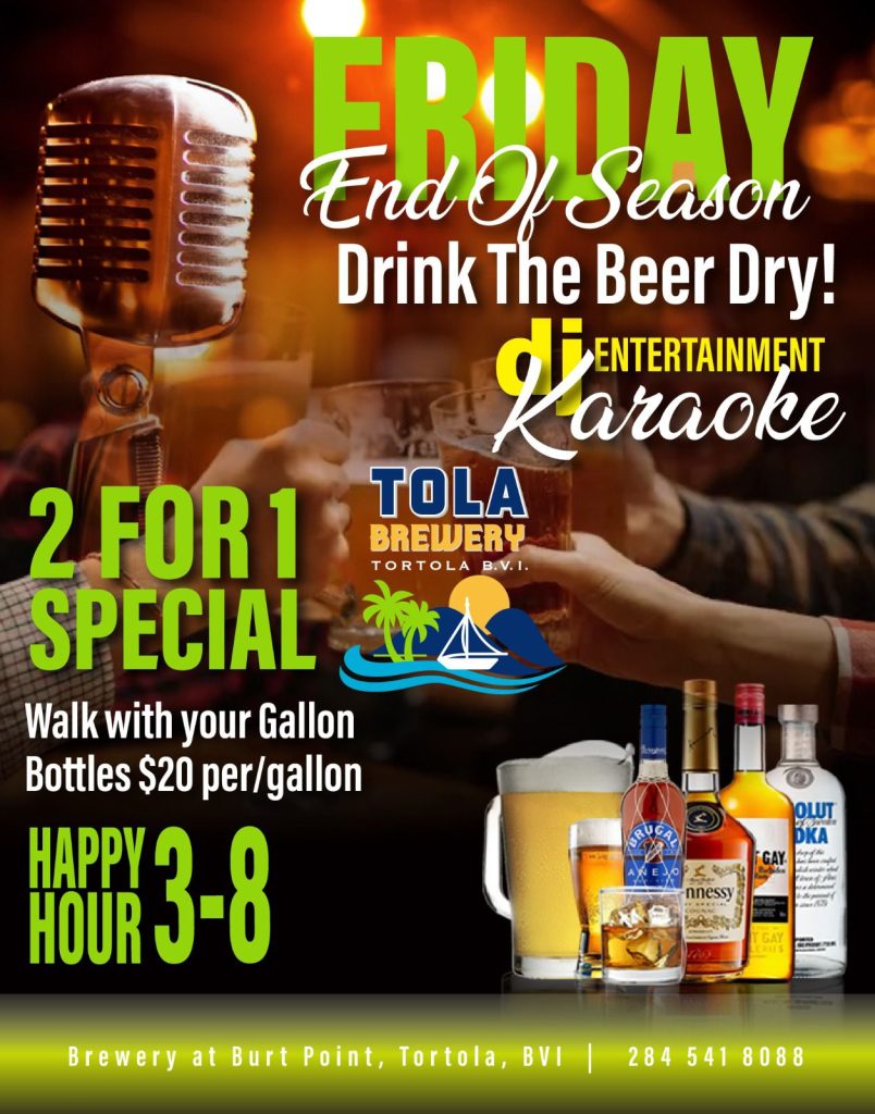 Karaoke & DJ Entertainment “End of Season Drink The Beer Dry!” Party at Tola Brewery
