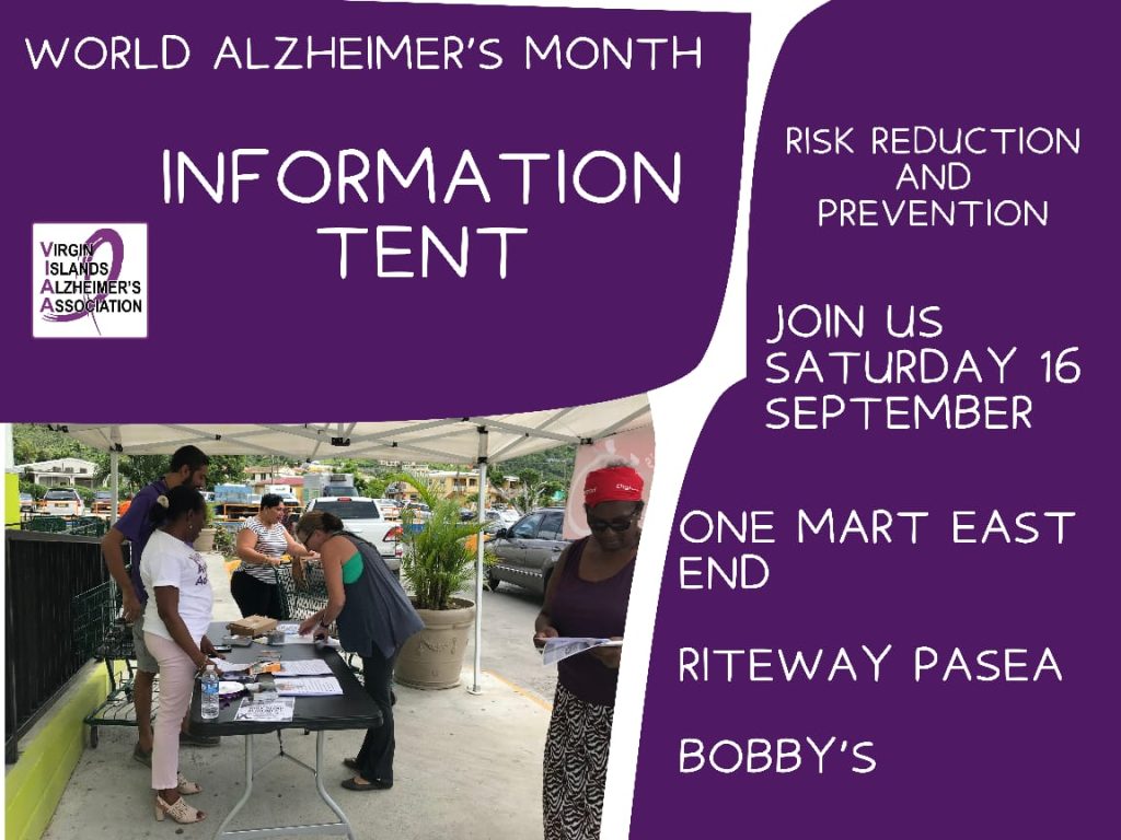 WORLD ALZHEIMER’S MONTH INFORMATION TENTS ONE MART EAST END, RITEWAY PASEA & BOBBY’S