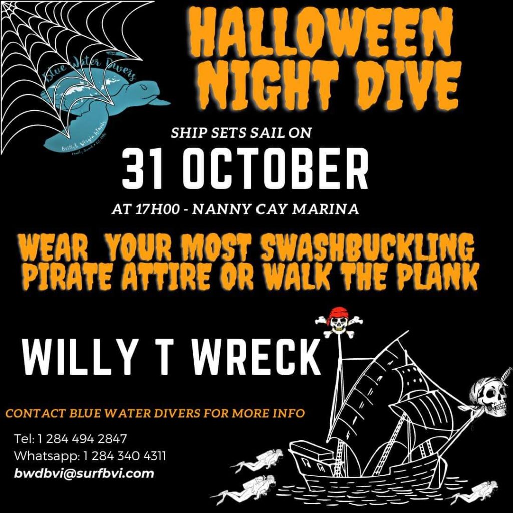 HALLOWEEN NIGHT DIVE ON THE WILLY T WRECK