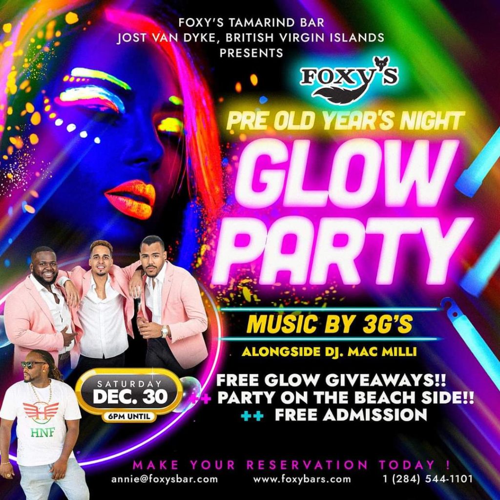 FOXYS PRE OLD YEAR’S NIGHT GLOW PARTY