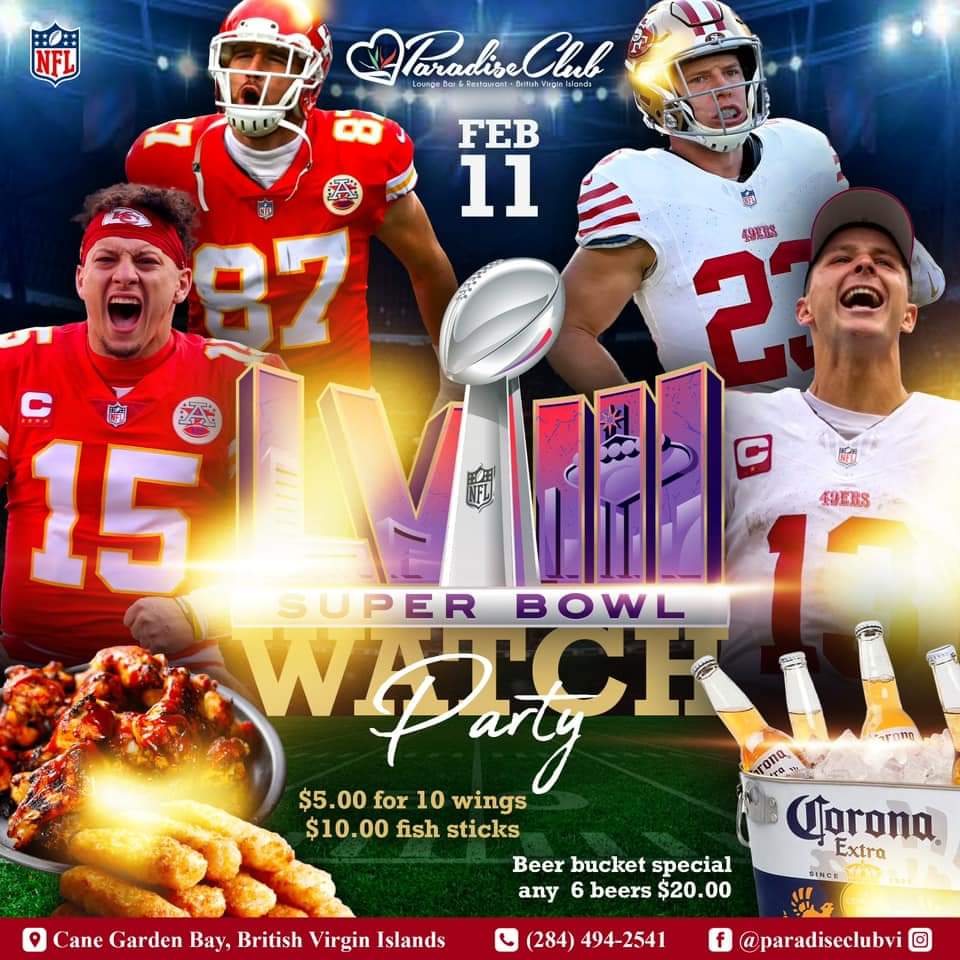 Paradise Club Superbowl Watch Party